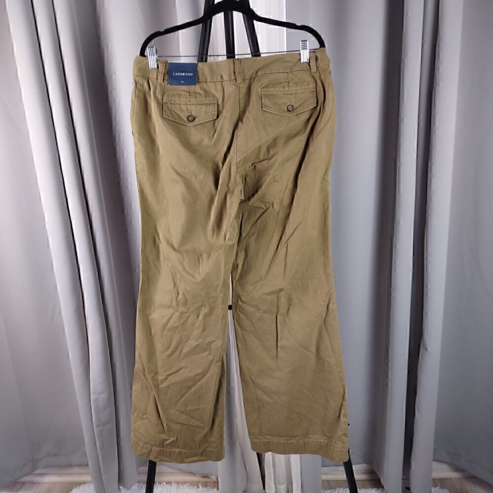 Lands End 100% Cotton French Walnut Misses Khaki Chinos Size (Fit 1) 12X32 (NWT) - Picture 3 of 12